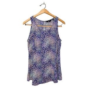 GNW Colorful Abstract‎ Print Lightweight Sleeveless Blouse Small S